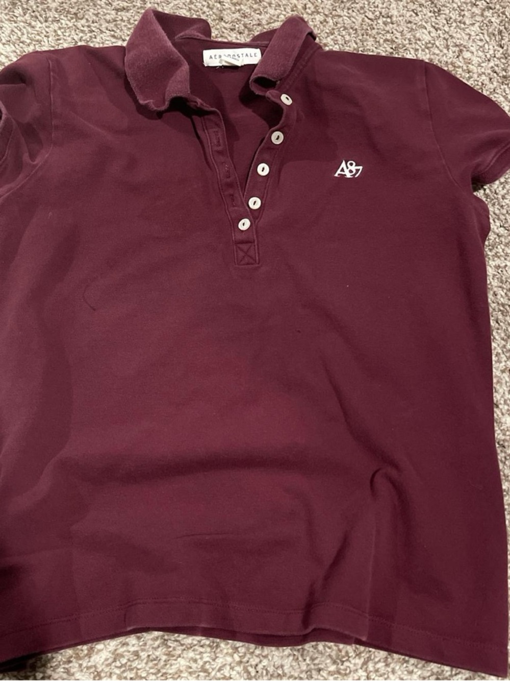 Aeropostale A87 Polo Shirt - Burgundy